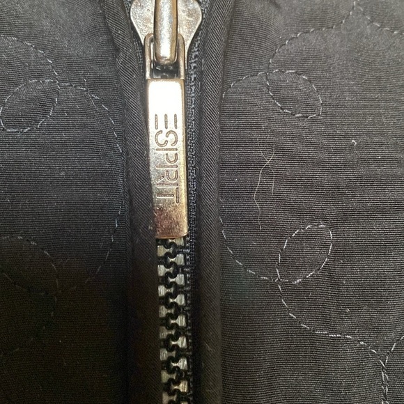 Vintage Esprit Women's M Black chore Barn Jacket Quilted Lined Preppy Acadamia - Picture 7 of 11